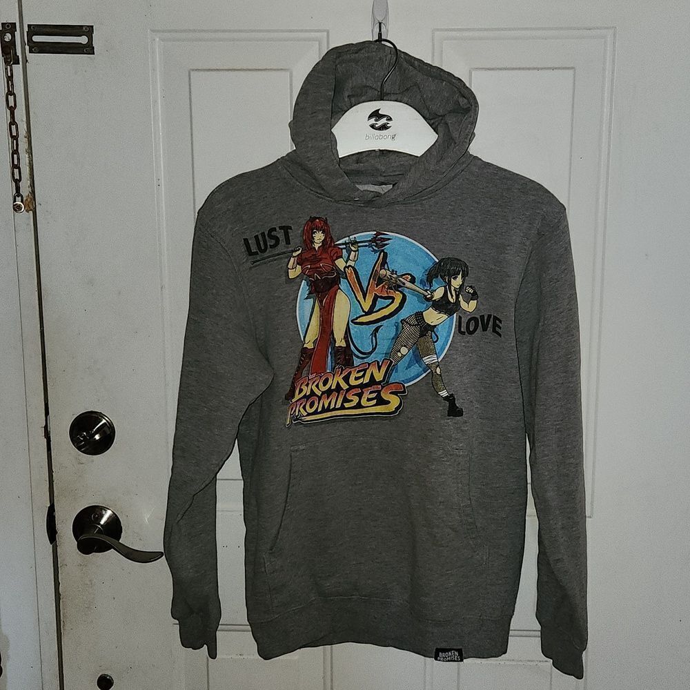 Broken Promises Lust Vs. Love Hoodie Sweatshirt M